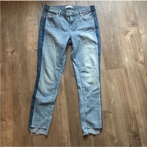 LOFT Raw Hem Multi Blue Jeans